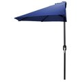 Jordan Manufacturing Jordan Manufacturing USH904L-NAVY 9 ft. Half Umbrella; Navy USH904L-NAVY